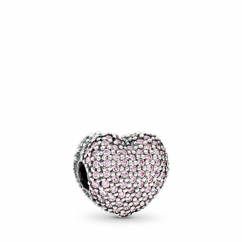 Pandora Australia Pavé Open My Heart Clip Charm - Sterling Silver | ISWZKU352